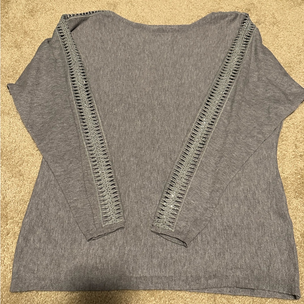 Liz Milano sparkle sleeve sweater